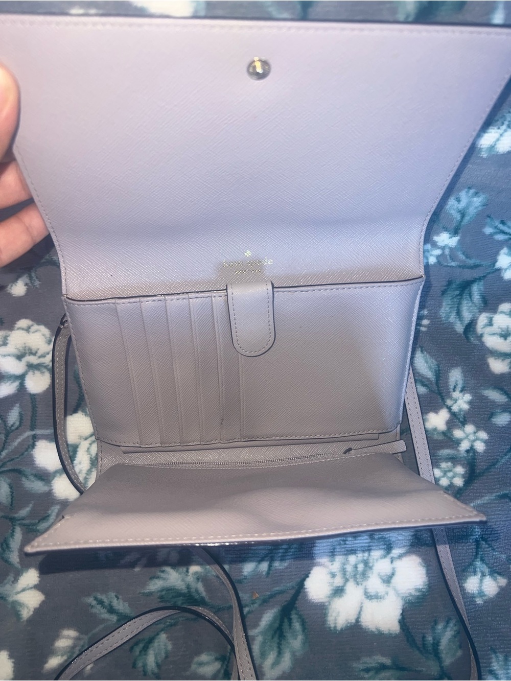 Kate Spade Lilac bunny-Accent Wallet on a Chain - Picture 2 of 6